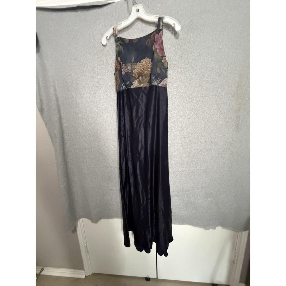 Loralie Dress Womens 6 Multicolor Floral Satin Maxi Fit & Flare Formal‎ Gown